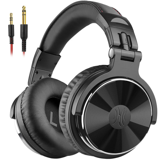 OneOdio Wired Over Ear Headphones Hi-Res Studio Monitor & Mixing DJ Stereo Headsets with 50mm Drivers and 1/4 to 3.5mm Jack for AMP Computer Recording