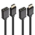 Cable Matters 2-Pack High Speed HDMI Extension Cable 6 ft (Male to Female HDMI Extender Cable) with Ethernet - 3D and 4K Resolution Ready