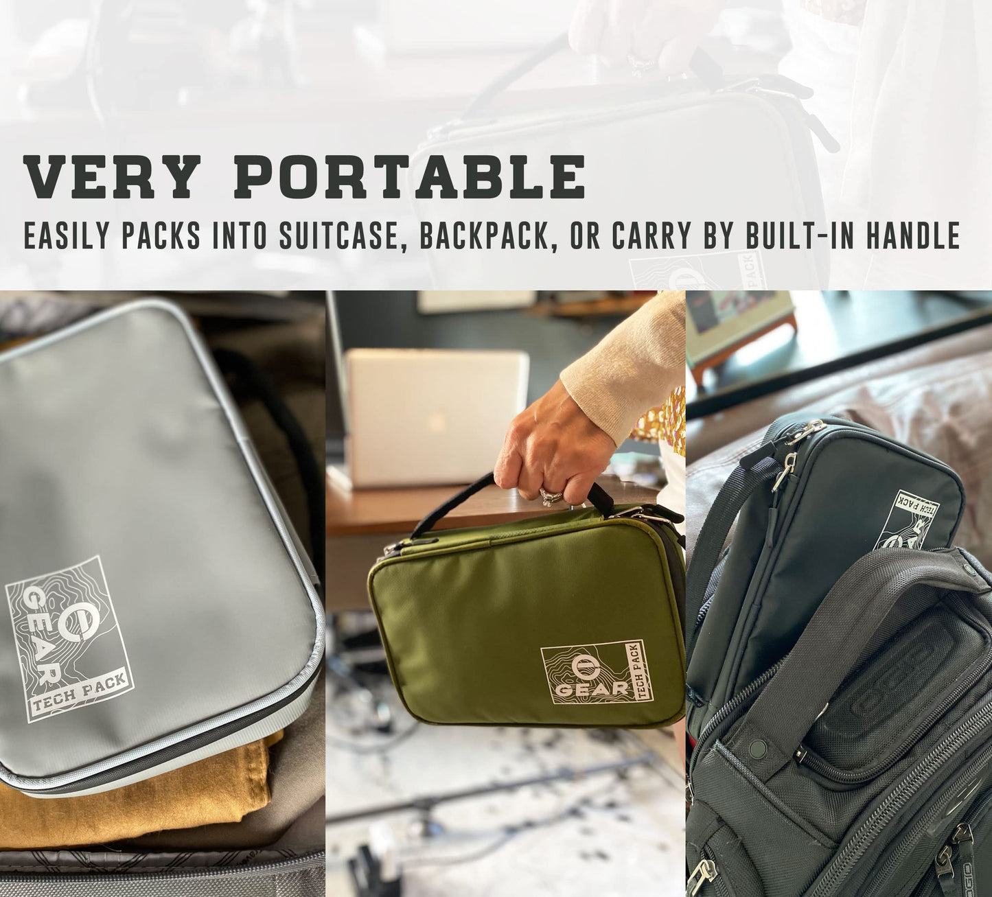 Enthusiast Gear Waterproof Electronics Organizer - Durable Travel Case for Cords, Chargers, and Gadgets - Compact, Lightweight, and Perfect for