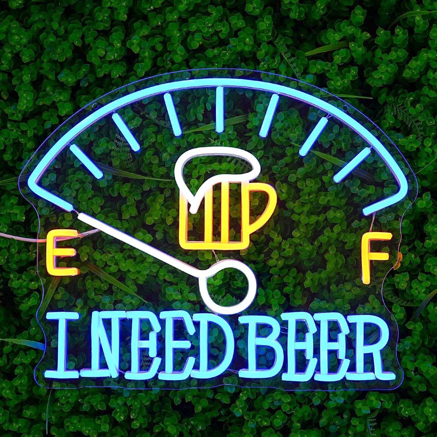 LULANMP I Need Beer Neon Sign for Wall Decor Beer Neon Light Dashboard LED Neon Sign Beer Foam LED Neon Light for Bedroom Bar Wine Cellar Restaurant