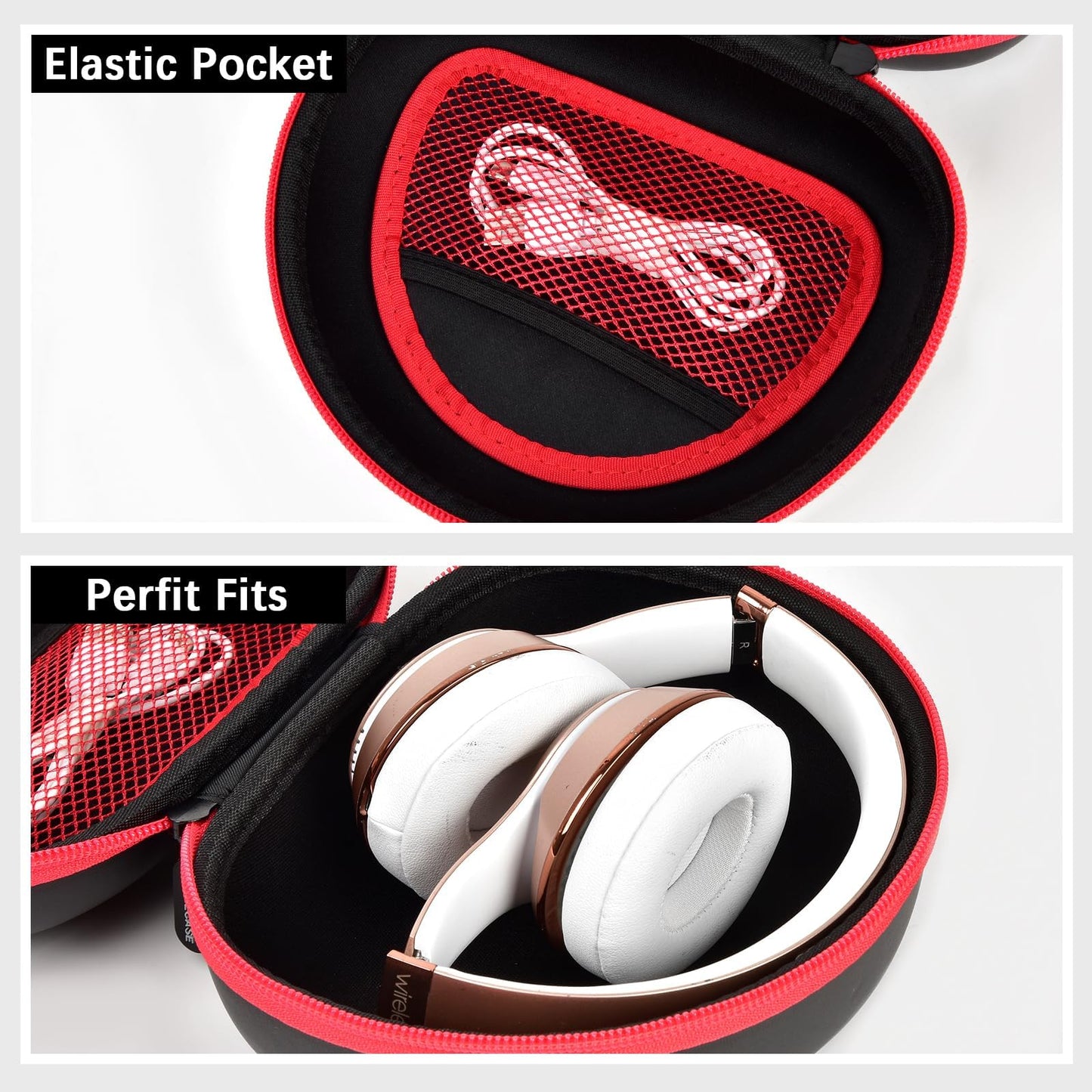 Headphone Case for Picun B8 P26/ for Beats Solo 4, Studio Pro, Solo3, Studio3 On-Ear Headphones More Foldable Bluetooth Wireless Headset (Extra Large)