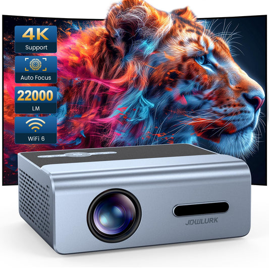 [Electric Focus] Projector with Wifi and Bluetooth, 22000L Auto Keystone Outdoor Projector 4K Support, JOWLURK Native 1080p Movie Projector