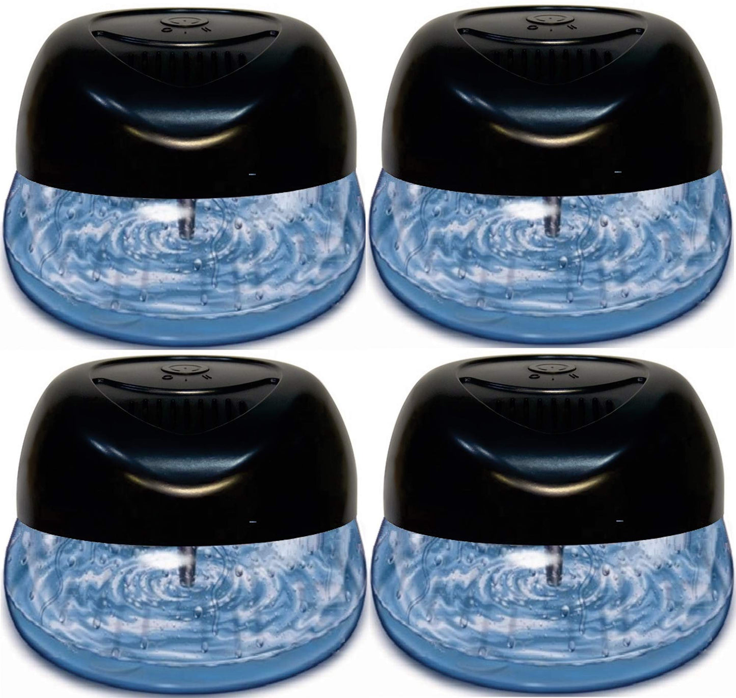 Bluonics Fresh Aire 4-Pack Water Air Washer, Water-Based Air Revitalizer & Room Freshener with 4 Fragrance Bottles, 7-Color LED Night Light