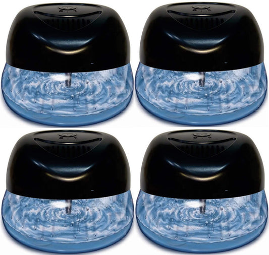 Bluonics Fresh Aire 4-Pack Water Air Washer, Water-Based Air Revitalizer & Room Freshener with 4 Fragrance Bottles, 7-Color LED Night Light