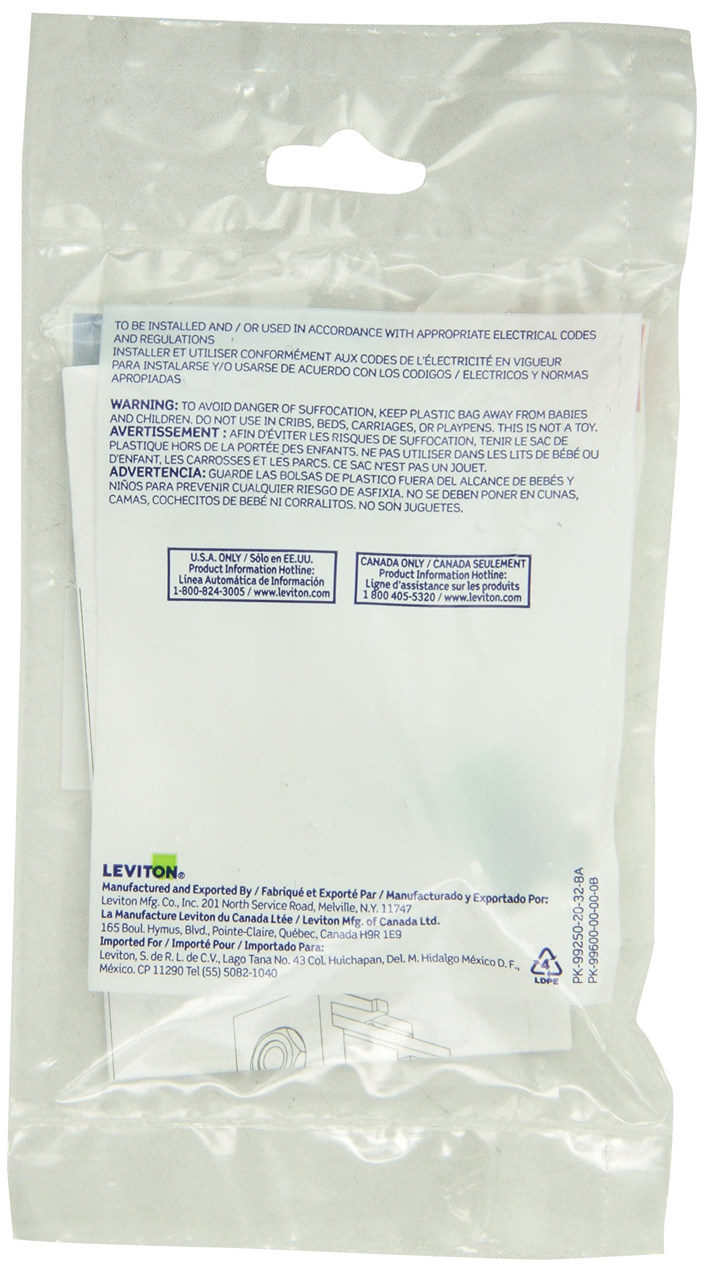 Leviton QuickPort Snap-In Module with 3.5mm Stereo Jack, Female To Screw Terminal, 40839-SWS, White