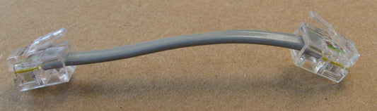 D2741 3 inch 4 Conductor [-] Silver Satin Telephone Phone Line Cable Cord Wire- Used For 1 Or 2 Phone Lines RJ11 / RJ14 Type End- Commonly Used