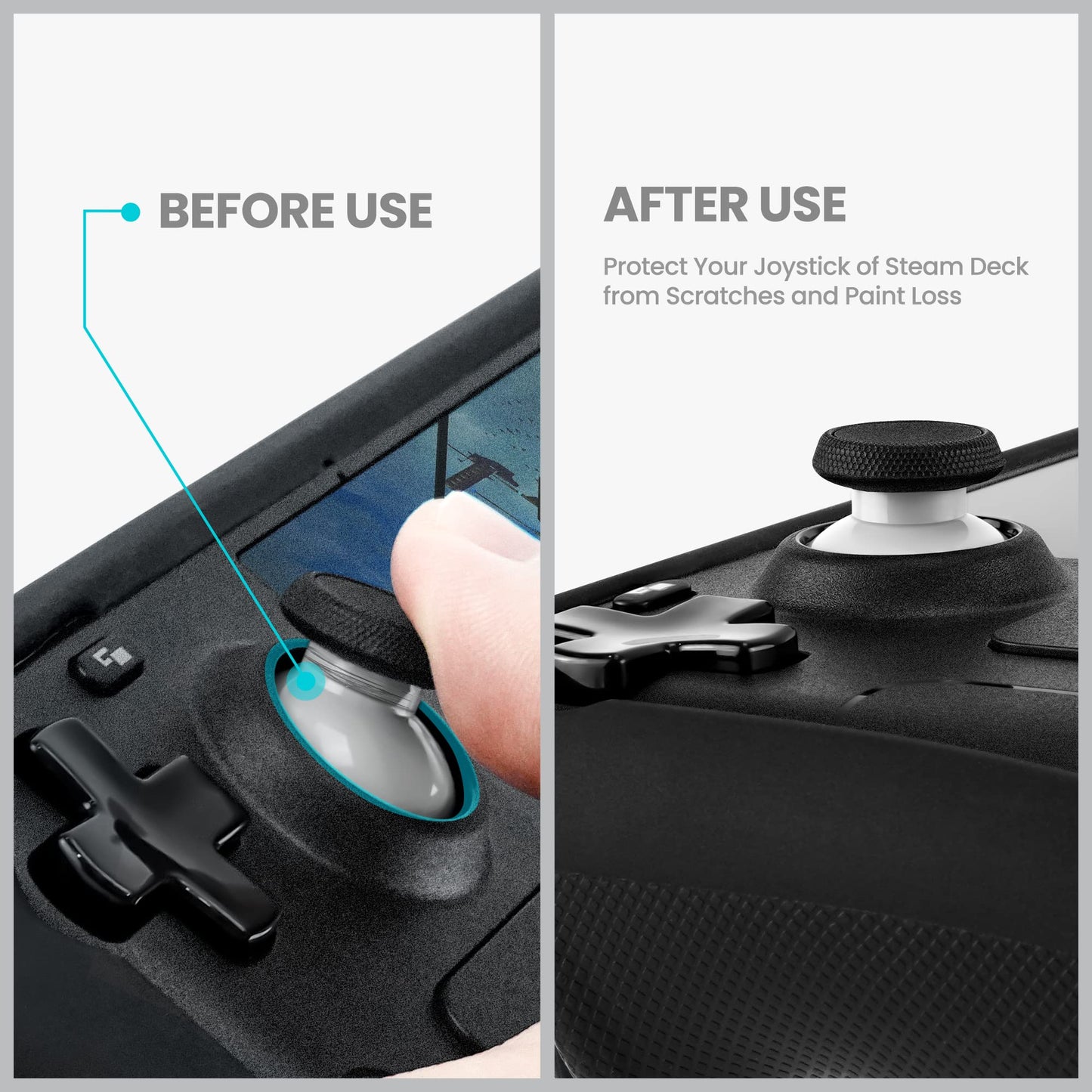 Park Sung Joystick Protectors, Invisible Protection During Gaming, Silicone, Compatible with Steam Deck/Xbox/Switch Pro Controller/PS4/PS5/ROG Ally/8