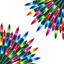 Uptotop Christmas 2 Pack String Light, Total 200 Count 40 FT String Lights Plug in Waterproof Light Decorations for Party Carnival Supplies, Outdoor