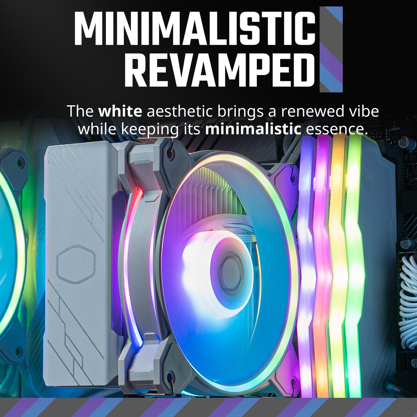 Cooler Master Hyper 212 Halo ARGB CPU Air Cooler - 120mm High Performance PWM Fan, 4 Copper Heat Pipes, Sleek Design Top Cover, Low Noise & Easy