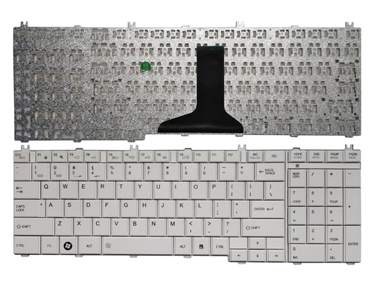 YUHUAI Laptop Replacement Keyboard Fit Toshiba Satellite L650 L655 L670 L675 L650D L655D L670D L675D H000029020 US Layout (White)