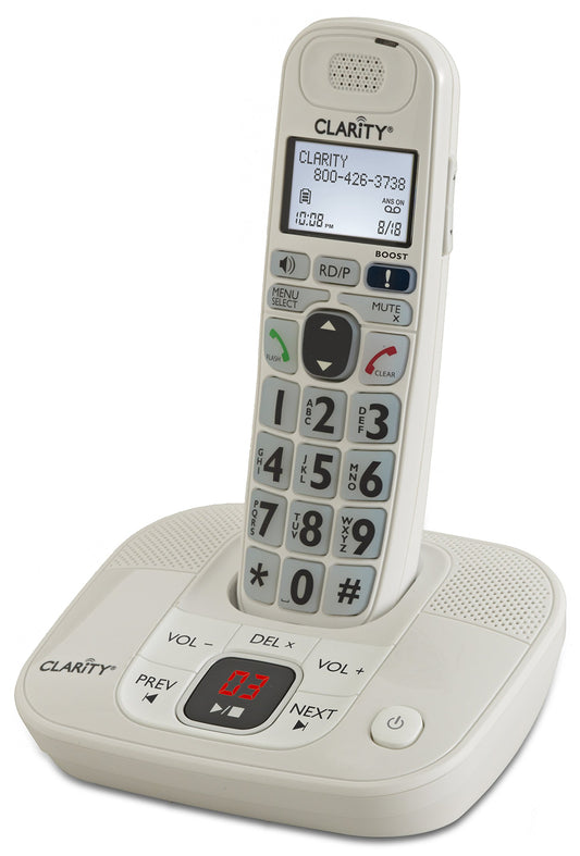 Clarity 53714 Dect 6.0 40-db Amplified Big-Button Corded Cordless Phone with Digital Answering System, 1 Handset, D714