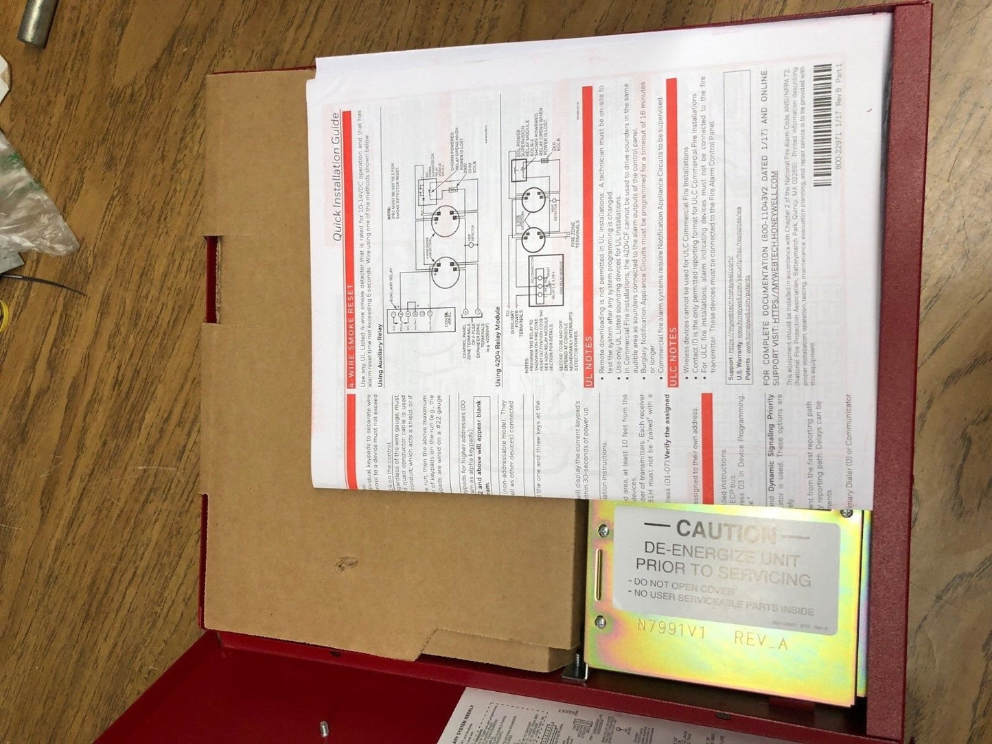 Honeywell Intrusion V32FBPT