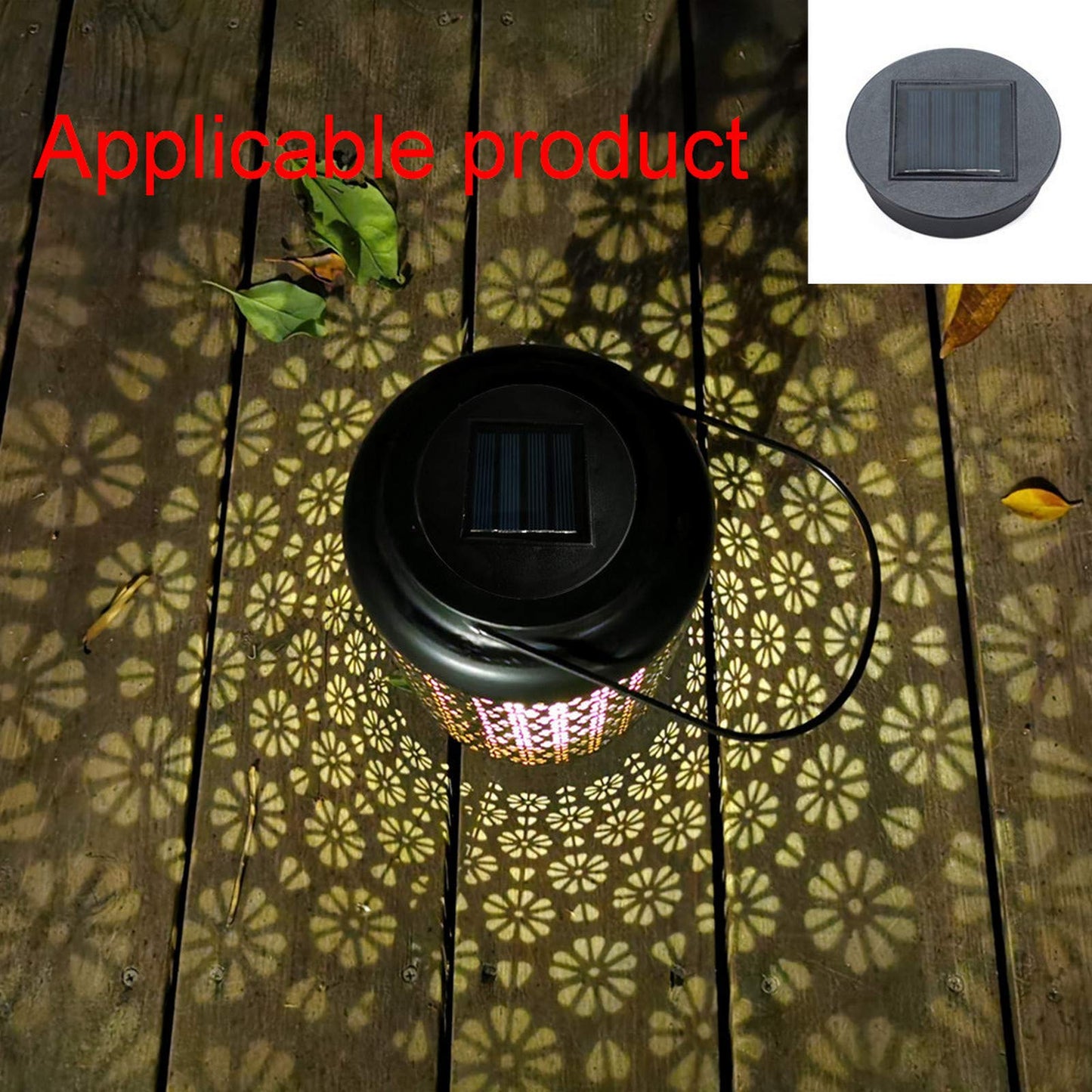 Solar-Lantern Waterproof Lights Replacement Top - Garden Decor Outdoor Lighting Decorative Patio Lighting Solar Replacement Top (Warm White, 2 Pack)…