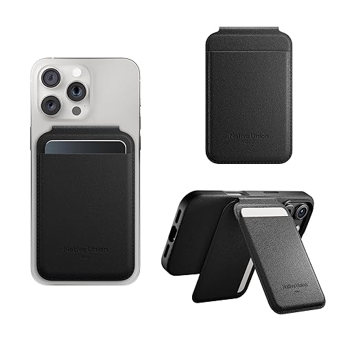 Native Union Active Wallet Stand | Magnetic - MagSafe Card Holder with Stand for iPhone Air, 17, 16, 15, 14 - Extra Secure & Ultra Slim - Stores 4