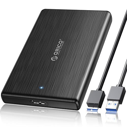 ORICO USB 3.0 to SATA III 2.5" External Hard Drive Enclosure for 2.5 Inch 7mm-9.5mm SATA HDD/SSD Tool Free [UASP Supported],Black(2189U3)