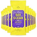 See Clear Original Lens Cleaning Wipes - Pre-Moistened Eyeglass & Screen Cleaning Cloth Towelettes - Streak Free, Scratch Free Lens & Electronic
