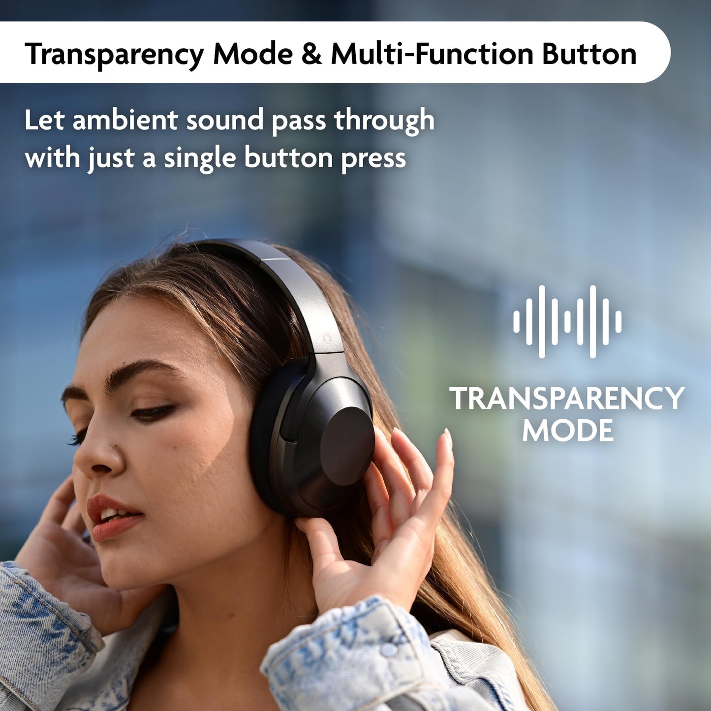 YOOZER Go ANC Wireless Over-Ear Headphones, Legendary Hybrid Active Noise Cancelling Over-Ear Headset with High-Fidelity Stereo Sound, Transparency…