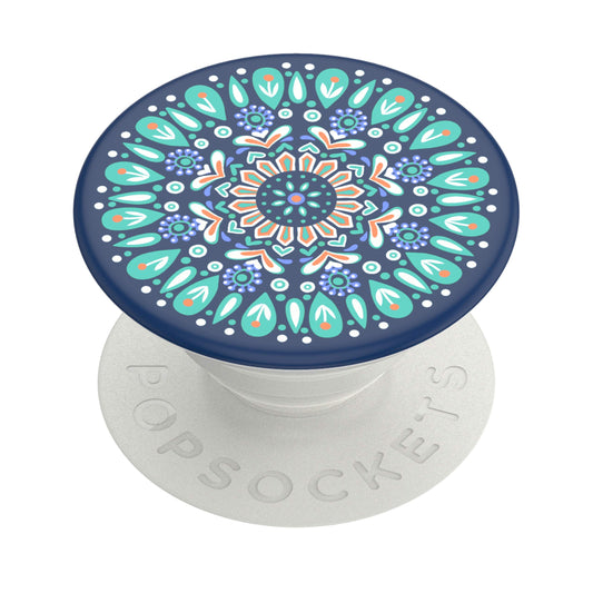 PopSockets: PopGrip with Swappable Top for Phones and Tablets - Butterfly Mandala Teal