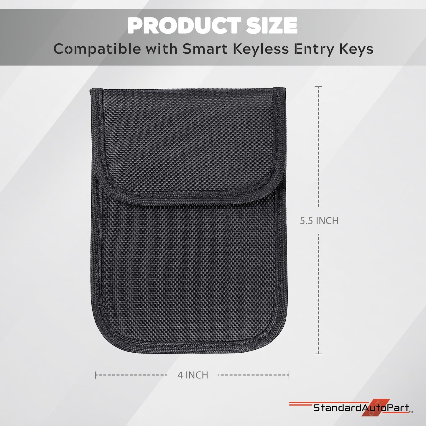 StandardAutoPart Faraday Pouch for Car Keys, Faraday Bag, Car RFID Signal Blocking Holder, Key Fob Protector, Key fob cage Block Signal Anti-Theft Fob