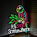 Ultrathin Its 5 00 O'clock Some Where Neon Sign Art Wall Lights for Bedroom Windows Glass Hotel Pub Cafe Wedding Birthday Party Gifts