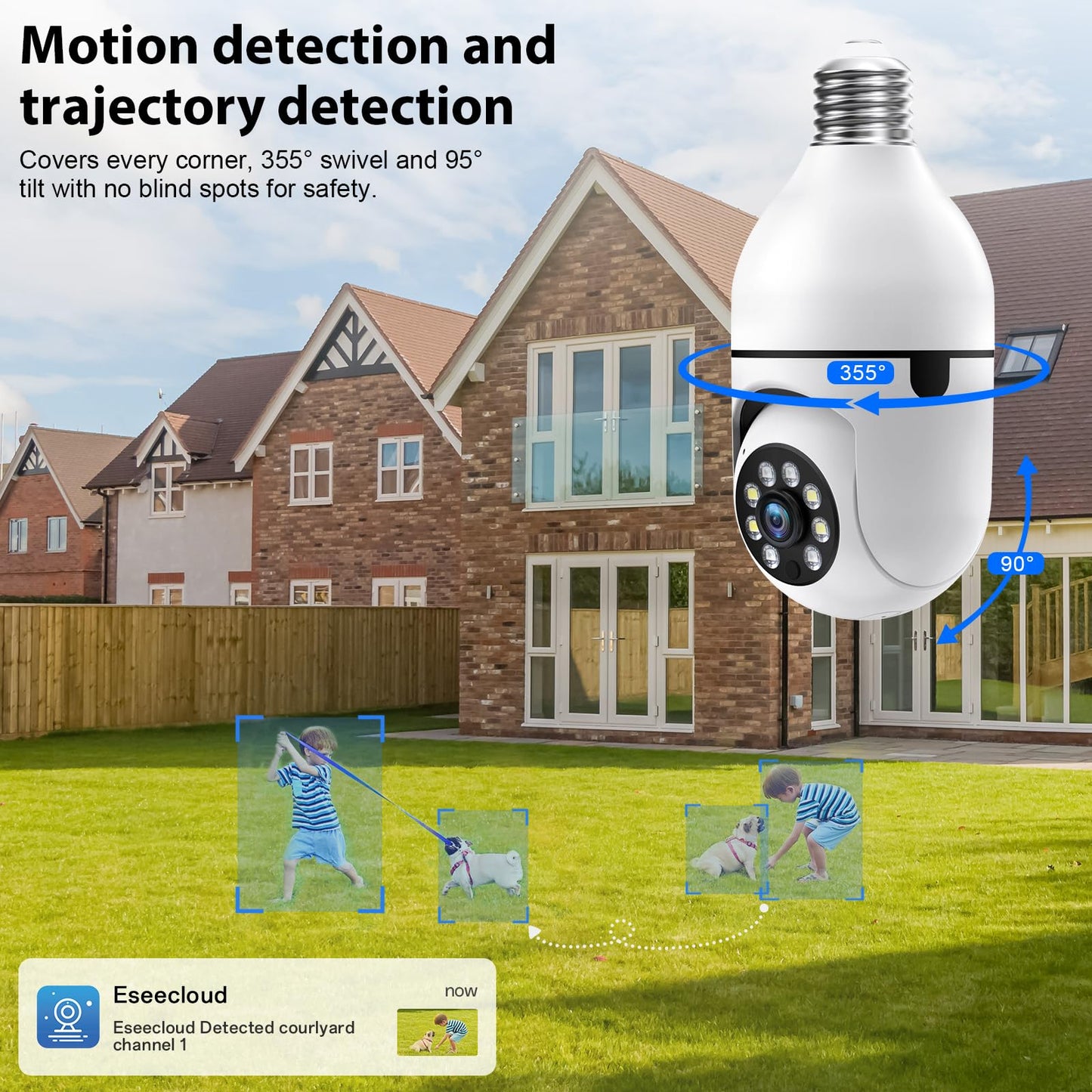 JUFLSKY Clock Camera Indoor Camera Wireless (White)