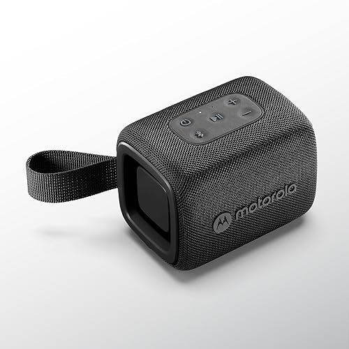 Motorola ROKR 300 Wireless Portable Bluetooth Speaker with Dual Built-in Passive Radiators, IP67 Water and Dust Resistant, Clear Vocals, Compatible