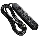 12Ft. 6 Outlet Power Strip Black