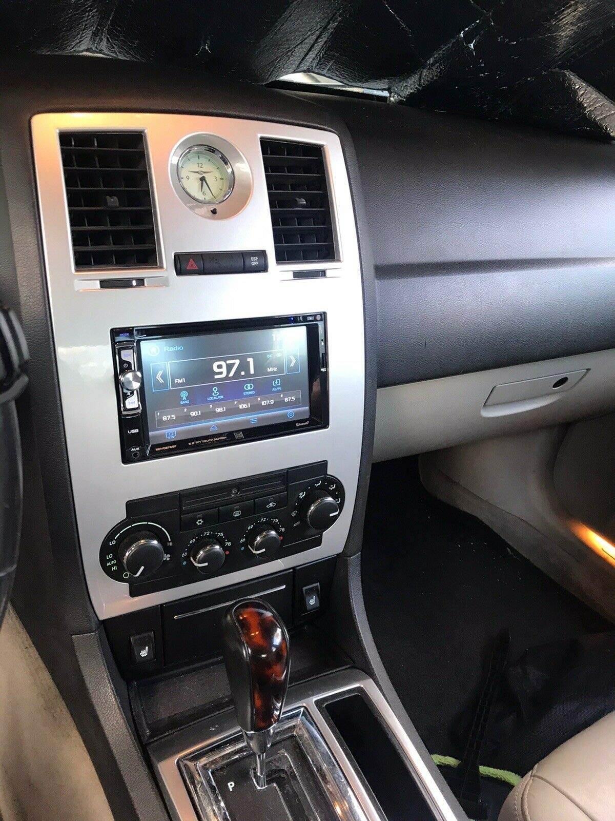 Radio Stereo Car Install Double Din Navigation Silver Bezel + Can Bus Factory Amplified Systems Radio Replacement Wire Harness & Antenna Adapter
