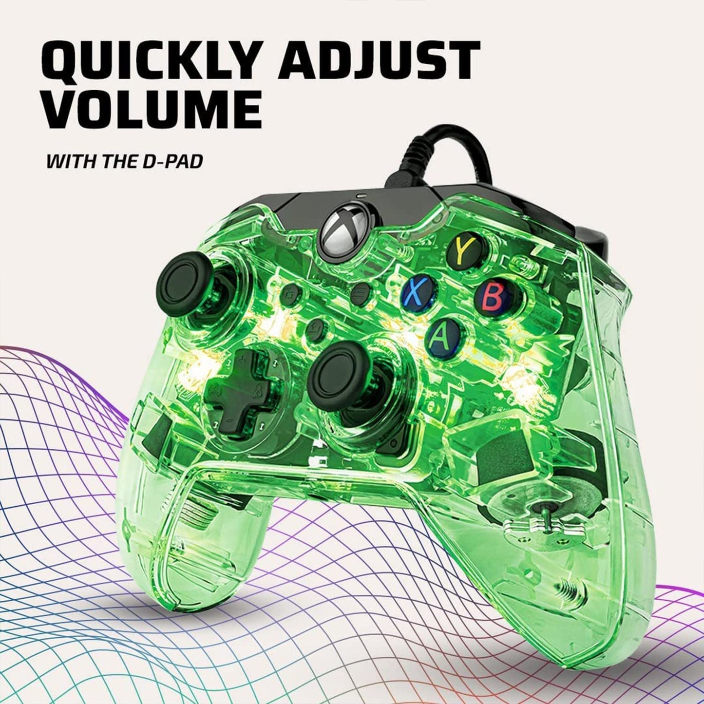 PDP Afterglow LED Wired Game Controller - RGB Hue Color Lights - USB Connector - Audio Controls - Dual Vibration Gamepad- Xbox Series X|S, Xbox One
