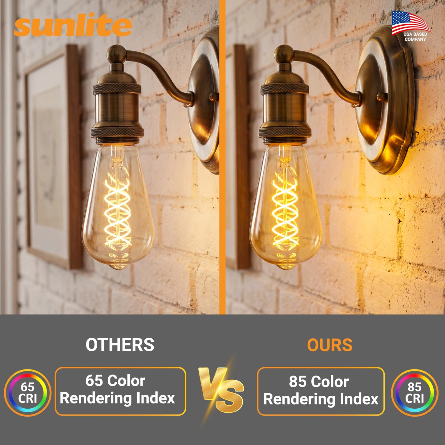 Sunlite LED ST19 Filament Style Edison Light Bulb 8.5 Watts (60W Equivalent), 880 Lumens, Medium Base (E26), Dimmable, ETL Listed, 2700K Soft White, 6