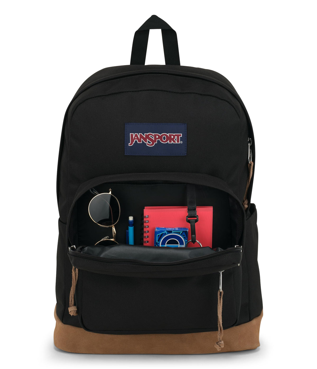 JanSport Right Pack Backpack - Durable Daypack with Padded 15" Laptop Sleeve, Spacious Main Compartment & Integrated Water Bottle Pocket - Black