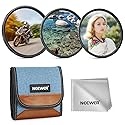 NEEWER 82mm Variable ND (ND2-32) + CPL + 1/4 Black Diffusion Filter Set (3 Pack), Camera Lens Filter Photography Accessories with AR/AF Coatings