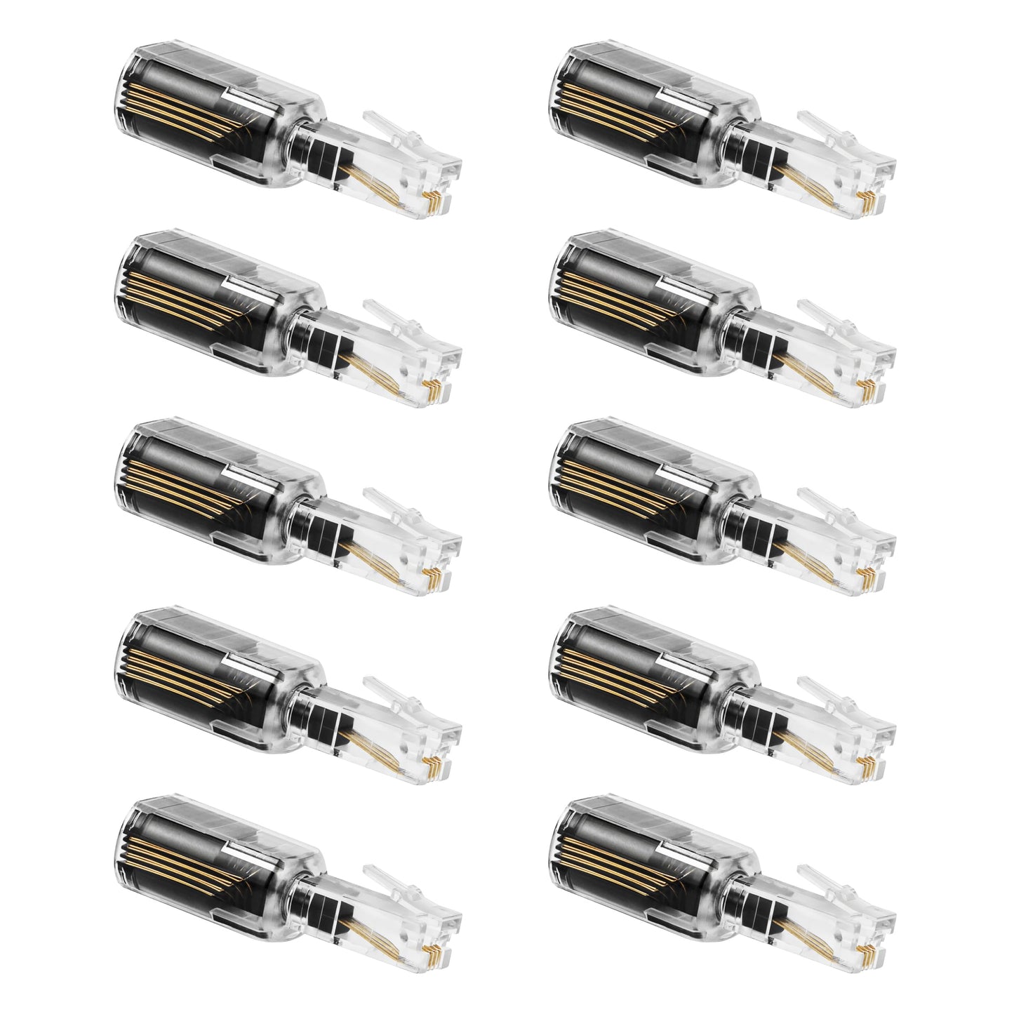 Uvital Telephone Cord Detangler, Wireless Anti-Tangle Telephone Handset Cable 360 Degree Rotating Landline Swivel Cord Untangler (10Pack, Black)
