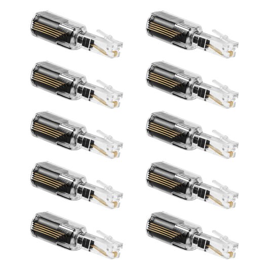 Uvital Telephone Cord Detangler, Wireless Anti-Tangle Telephone Handset Cable 360 Degree Rotating Landline Swivel Cord Untangler (10Pack, Black)