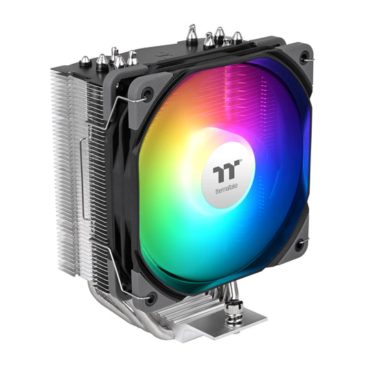 Thermaltake UX500 ARGB CPU Cooler; 5xØ6mm Copper Heatpipes; 120mm PWM Fan; 700~1800 RPM; Intel/AMD Compatible; Single Tower; 260W TDP; Black