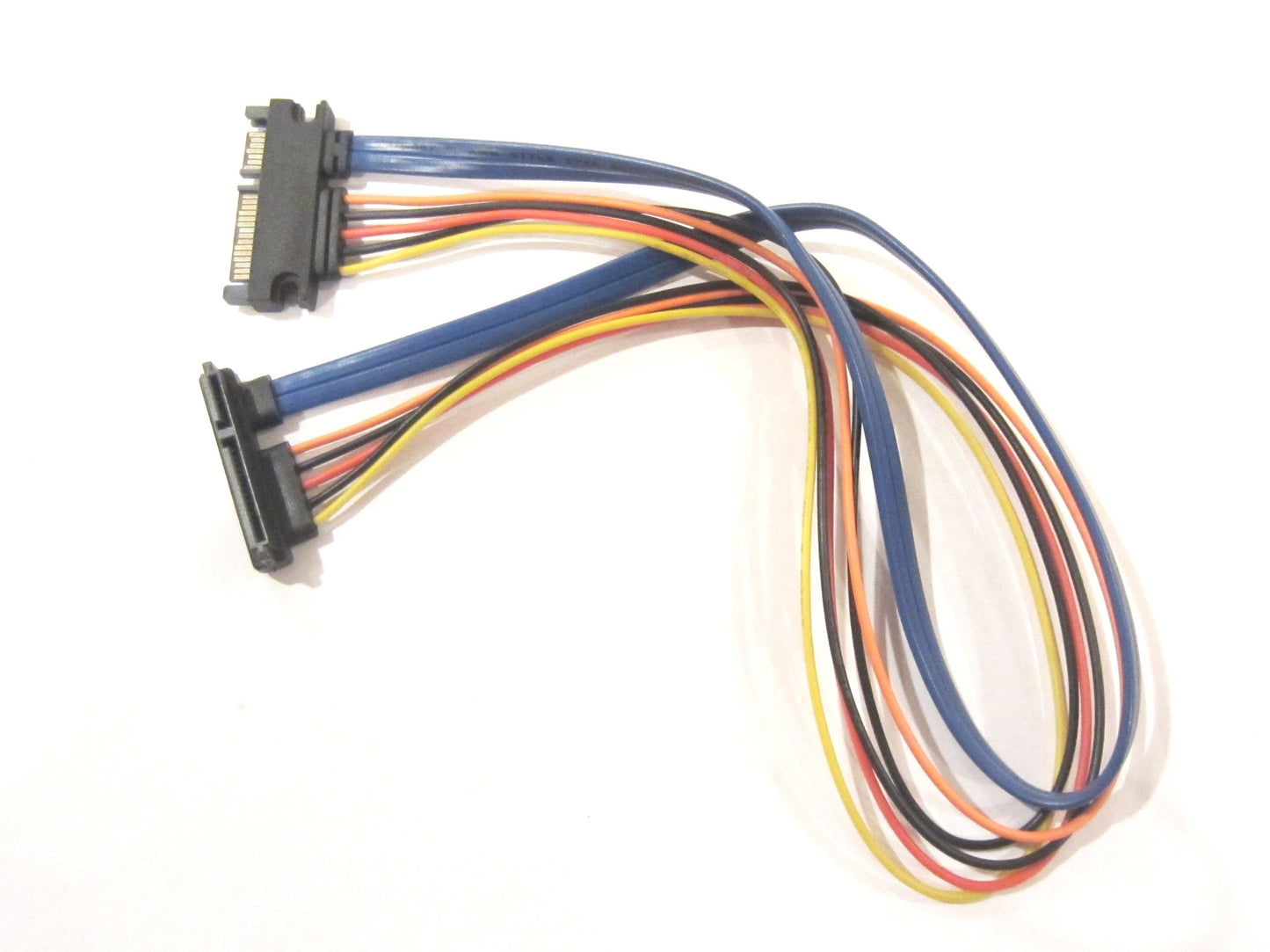 22 Pin SATA Male to Female Left Angle 18 inches