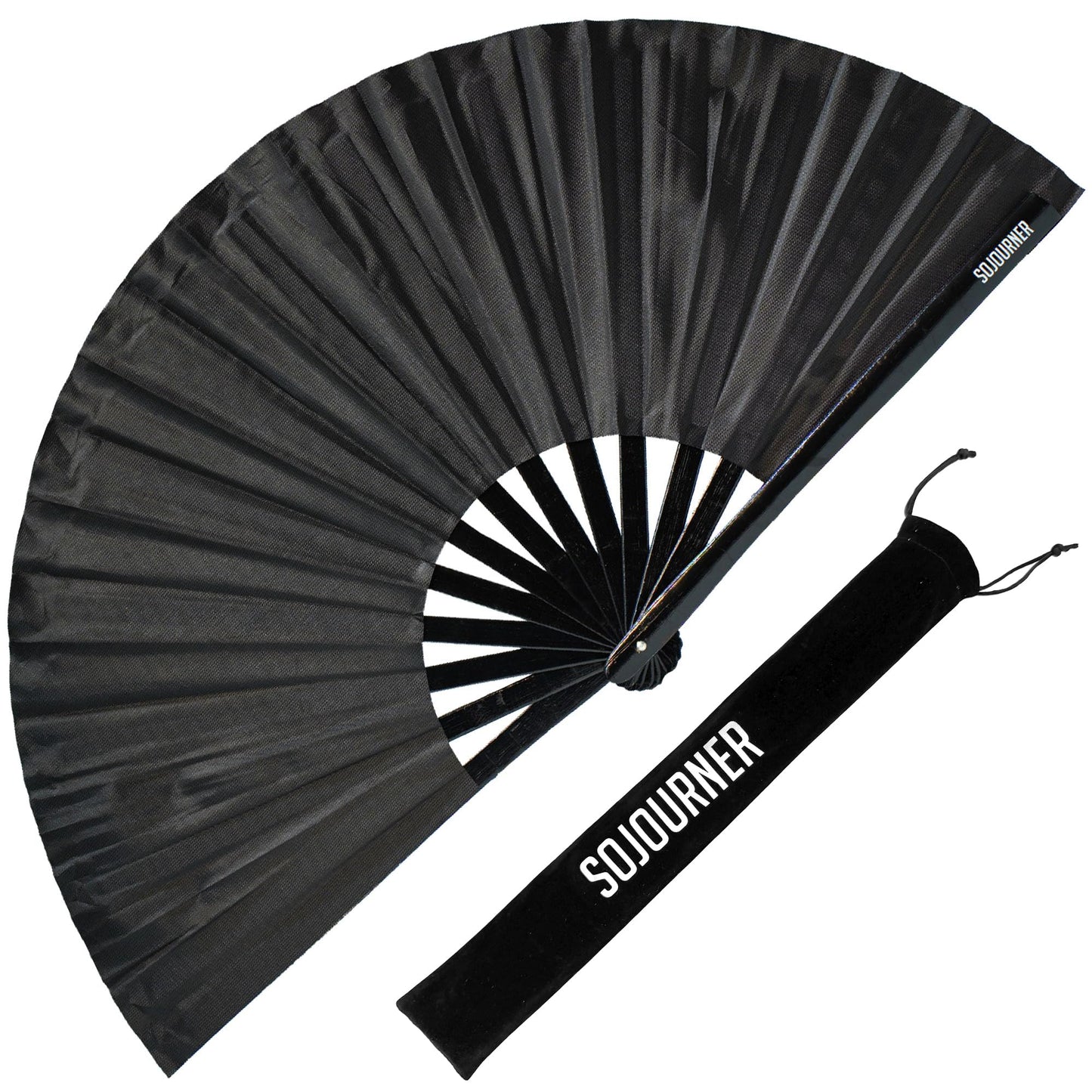 SoJourner Folding Rave Fan, Black