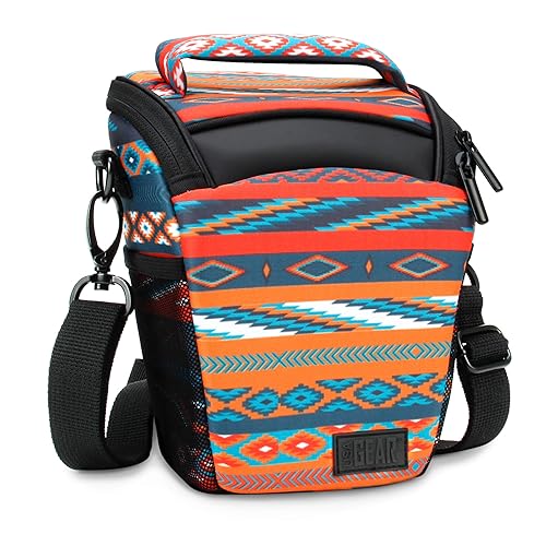 USA Gear DSLR Camera Case for Men and Women with Top Loading Accessibility, Adjustable Shoulder, Small Camera Sling Bag, Padded Handle - Camera
