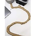 Camel Dk Tan Lamp Cord Cover Thin-Style Faux Silk 9 ft Long