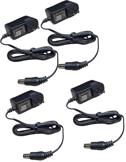 4-Pack 12v 1A AC/DC Power Supply Adapter Slim Design with 5.5mm x 2.1mm Connector Tip Replacement Plug for Many 12 vdc Router, Modem, Cameras, LED…