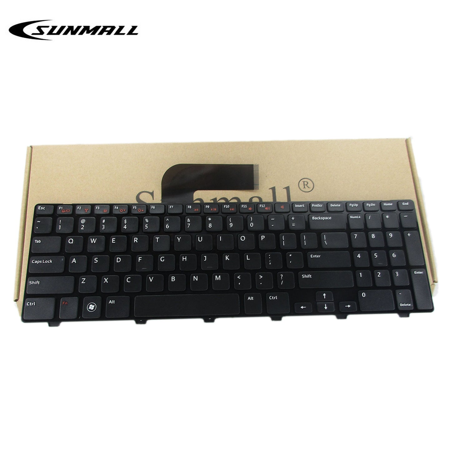 SUNMALL N5110 Keyboard Compatible with DELL Inspiron, Replacement Laptop Keyboard with Frame Compatible with DELL Inspiron 15R N5110 M501Z M511R