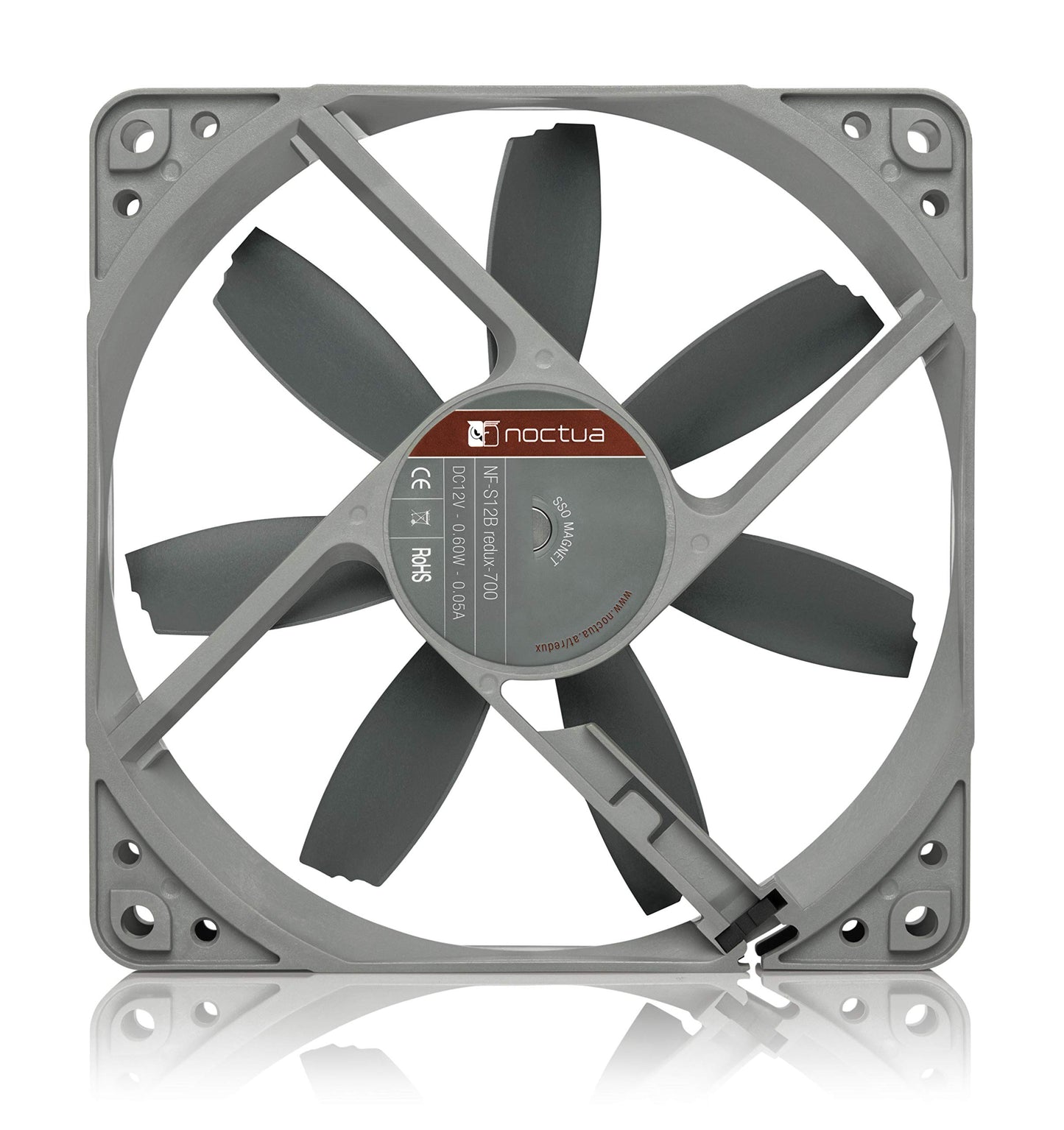 Noctua NF-S12B redux-700, Ultra Quiet Silent Fan, 3-Pin, 700 RPM (120mm, Grey)