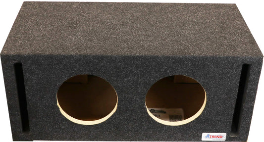 Atrend 8DQV 8” Dual Vented Subwoofer/Speaker Enclosure Made in USA, Gray