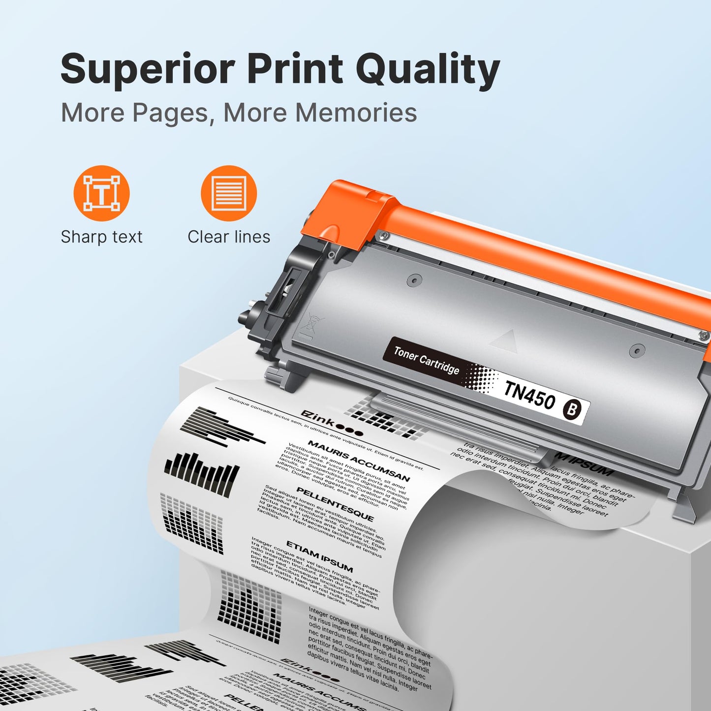 E-Z Ink Compatible Toner Cartridge Replacement for Brother TN450 TN420 TN-450 TN-420 Compatible with HL-2270DW HL-2280DW HL-2230 MFC-7360N MFC-7860DW