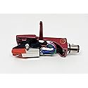 Red Headshell, mount, cartridge and stylus, elliptical needle for JVC JLA1, JLA3, JLA20, JLA40, JLF30, JLF45, JLB44, QL10, VL5, VL8, LA11, LA55, LF66
