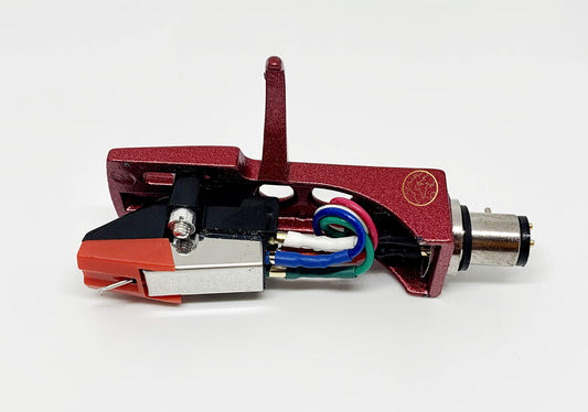 Red Headshell, mount, cartridge and stylus, elliptical needle for Technics SL Q2, SL Q202, SL Q2K, SL Q3, SL Q303, SL Q33, SL Q33K, SL Q3K, SL H302