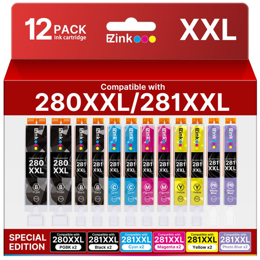 E-Z Ink Compatible for Canon PGI-280XXL CLI-281XXL 280 281 Ink Cartridges