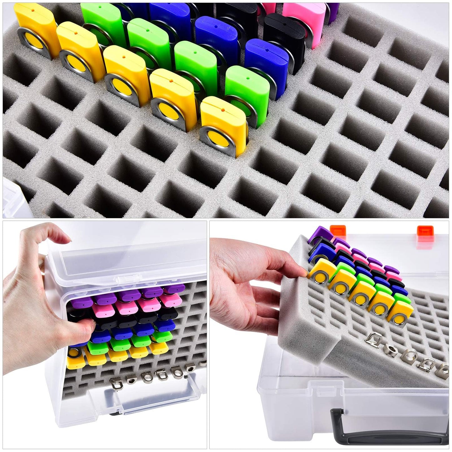 FULLCASE Flash Drive Case USB Memory Stick SD Card Storage Organizer- Holds 104pcs Thumb Drive Electronic Accessories Holder for Sandisk/for
