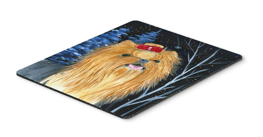 Caroline's Treasures SS8413MP Starry Night Yorkie Mouse Pad, Hot Pad or Trivet for Home Office Gaming Working Computers Laptop Mouse Mat,Washable