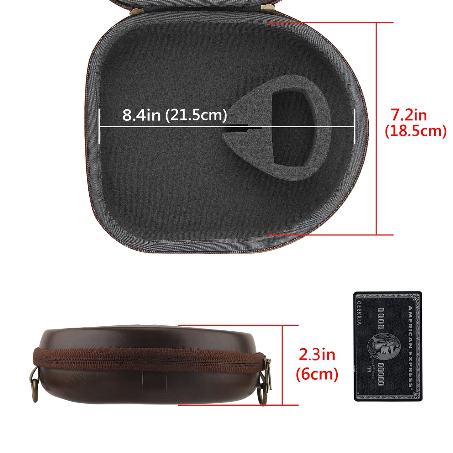Geekria Shield Headphones Case Compatible with Sony WH-1000XM5, Bose QC Ultra II, JBL Live 650BTNC and More, Replacement Hard Shell Travel Carrying